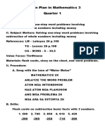 Lesson Plan in Mathematics 3 Quarter 1