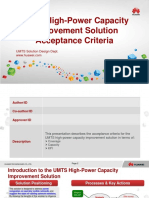 UMTS High-Power Capacity Improvement Solution Acceptance Criteria