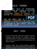 Inco Terms: International Chamber OF Commerce International Commercial LAW