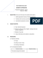 Semi Detailed Lesson Plan Idioms