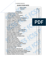 CSS Islamic Studies Notes