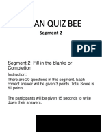 Asean Quiz Bee Identification/Completion