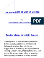 Top Ten Places To Visit in Greece