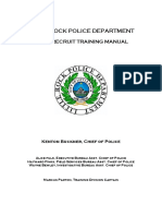 Little Rock Police Recruit School Training Manual - Version 8