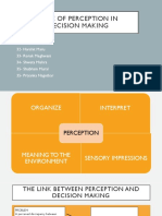 Role of Perception in Decision Making