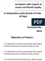 Consumer Perception With Respect To Brand Awareness