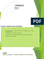 Business Analysis - Session 1 and 2