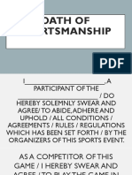 Oath of Sportsmanship