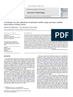 A Technique For The Calibration of Hydraulic Models Using Uncertain Satellite Observations of Flood