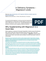 Magnesium Deficiency Symptoms