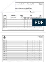 Speaking - Marksheet (ASL Listening and Speaking Sheet Format)