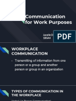 Communication For Work Purposes