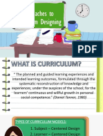 Approaches To Curriculum Designing