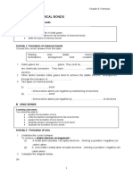 Chapter 5: Chemical Bonds: A Formation of Compounds Learning Outcomes