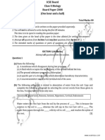 ICSE Class 10 Biology Solved Paper 2008 PDF