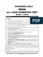 Fiitjee: All India Screening Test