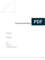 Environmental Ethics: Submitted by