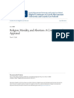 Religion Morality and Abortion - A Constitutional Appraisal