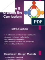 Crafting The Curriculum