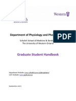 Graduate Student Handbook: Department of Physiology and Pharmacology