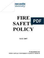 Fire Safety Policy: Published by Newcastle University Safety Office