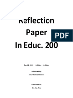 Reflection Paper Educ 200