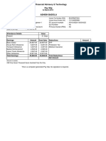 Jocata Financial Advisory & Technology Pay Slip: Attendance Details Value