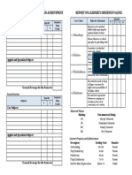 Report On Learning Progress and Achievement Report On Learner'S Observed Values