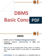 Dbms Basic Concepts