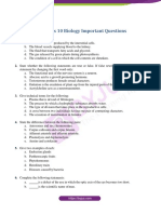 ICSE Class 10 Biology Important Questions