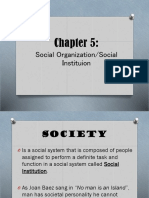 5 Chapter Social Organization Institution