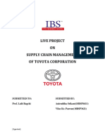 Live Project ON Supply Chain Management of Toyota Corporation