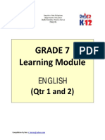 Grade 7 Learning Module: English (QTR 1 and 2)