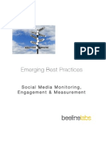 Emerging Best Practices: Social Media Monitoring, Engagement & Measurement