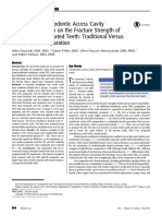 Fracture Toughness of Access Cavities