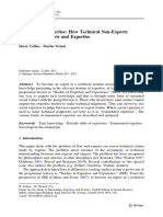 Transmuted Expertise How Technical Non-Experts Can Assess Experts and Expertise - Harry Collins Martin Weinel 2011