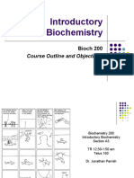 Introductory Biochemistry: Course Outline and Objectives