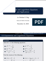 Expo Log Equations and Applications