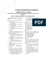 CTET Question Paper 2014 Paper-1