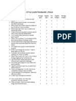 Problem Solving Style Questionnaire