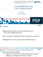 Session 2-1: Improving SME Financing: The Role of Fintech by Feng Zhu