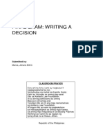 Decision Writing Sample