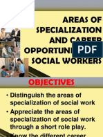 Areas of Specialization and Career Opportunities of Social