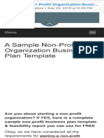 A Sample Non-Profit Organization Business Plan Template ProfitableVenture PDF