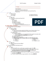 Civil Procedure Answer Outline PDF