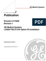 Ge Healthcare Logiq s6 ST CW Option Kit Installation