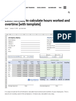 Excel Formula To Calculate Hours Worked and Overtime (With Template)