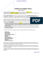 Sample of Power of Attorney