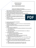 Chemistry Worksheet Chapter 5 Periodic Classification of Elements