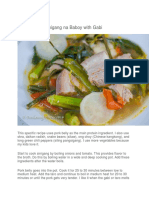 Sinigang Na Baboy With Gabi Recipe